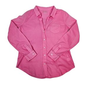 Lilly‎ Pulitzer Anna Maria Button Up Shirt Pucker Pink Size Medium Women's